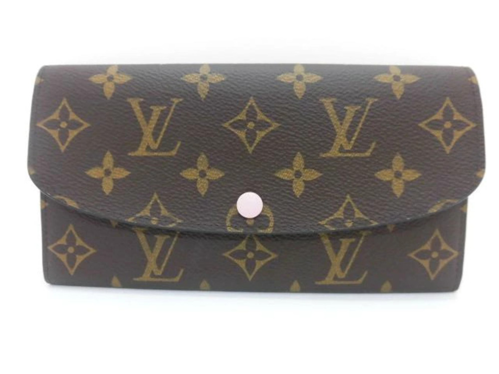 LOUIS VUITTON Portefeuille Emilie Long Wallet Monogram Rose Pink Ballerine